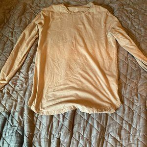 tan long sleeve shirt from H and M